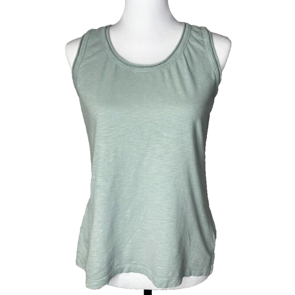 Coyuchi Womens Size S Blue Organic Cotton Woven PJ Top